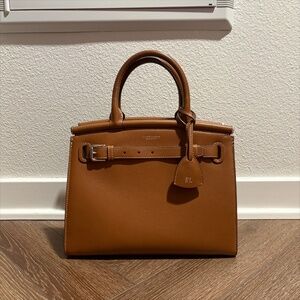 Ralph Lauren Collection RL50 Calfskin Medium Bag Camel Color